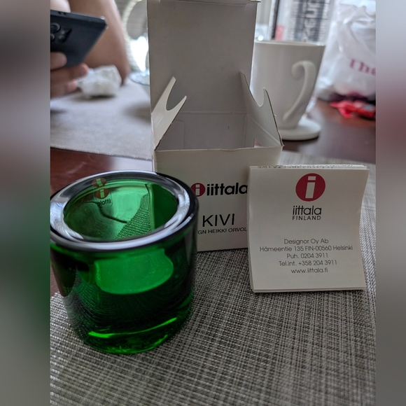 NIB Iittala Kivi Votive Tealight Candle Holder, Emerald Green Glass,Finland Made - Picture 1 of 9
